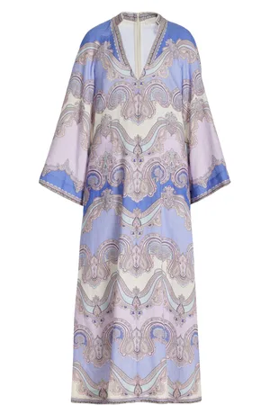 ZIMMERMANN Maxine Paisley Linen Midi Tunic Dress