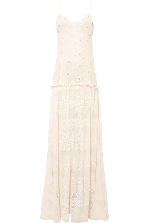 SIEDRES Constanza Lace Patchwork Cotton Maxi Dress