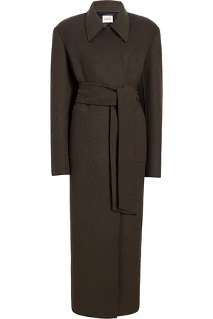 Khaite Lea Belted Double-Faced Wool Coat