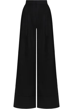 Andres Otalora Encontrarte High-Rise Linen Flare Pants