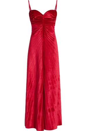 GEORGIA HARDINGE Exclusive The Remnant Pleated-Velvet Midi Dress