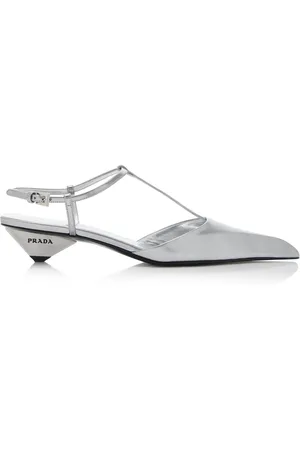 Prada Metallic Leather Pumps