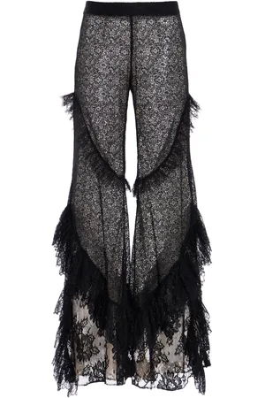 FRANCOISE Exclusive Carine Ruffled Lace Flared Pants