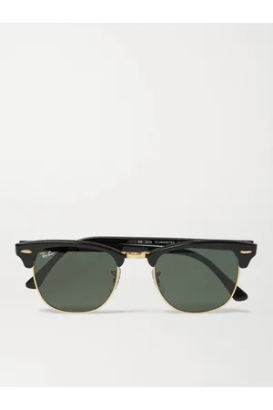 Ray-Ban Clubmaster Square-frame Acetate And Gold-tone Sunglasses