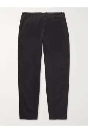 Folk Assembly Tapered Pleated Cotton-Canvas Trousers