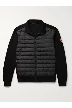 Canada Goose HyBridge Slim-Fit Quilted Down Shell and Merino Wool Jacket