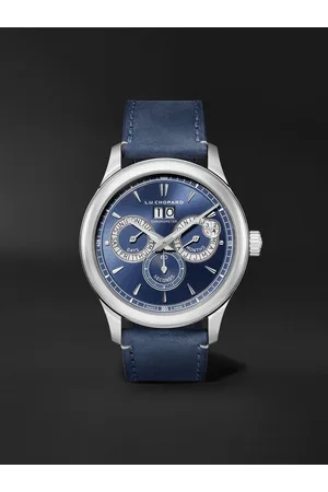 Chopard Men Watches - L.U.C Perpetual Twin Automatic Perpetual Calendar 43mm Stainless Steel and Nubuck Watch, Ref. No. 168561-3003