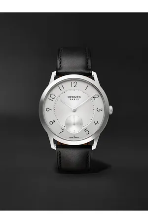 Hermès Men Watches - Slim d'Hermès Acier Automatic 39.5mm Stainless Steel and Leather Watch, Ref. No. 052839WW00