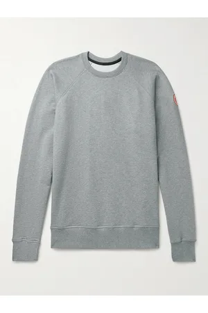Canada Goose Men Sweatshirts - Huron Logo-Appliquéd Cotton-Jersey Sweatshirt
