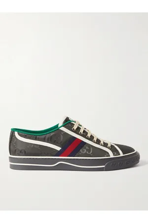 Gucci Men Sneakers - Off the Grid Webbing-Trimmed Monogrammed ECONYL Canvas Sneakers