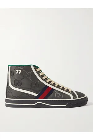 Gucci Men Sneakers - Off the Grid Webbing-Trimmed Monogrammed ECONYL Canvas High-Top Sneakers