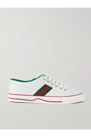 Gucci Men Sneakers - Tennis 1977 Webbing-Trimmed Leather Sneakers