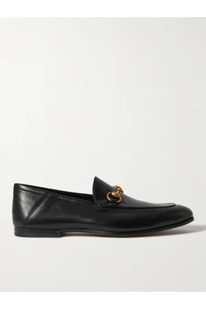 Gucci Men Loafers - Brixton Horsebit Collapsible-Heel Leather Loafers