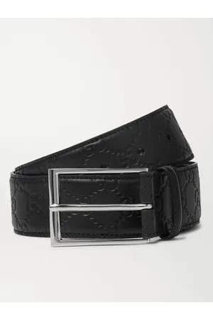 Gucci Men Belts - 4cm Logo-Debossed Leather Belt