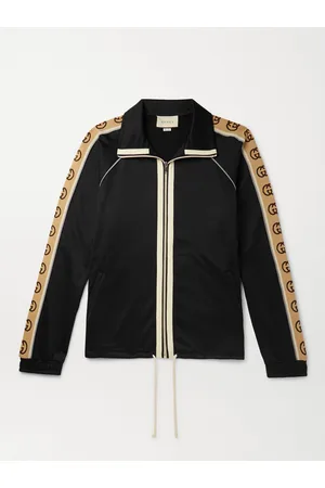 Gucci Logo-Jacquard Webbing-Trimmed Tech-Jersey Track Jacket