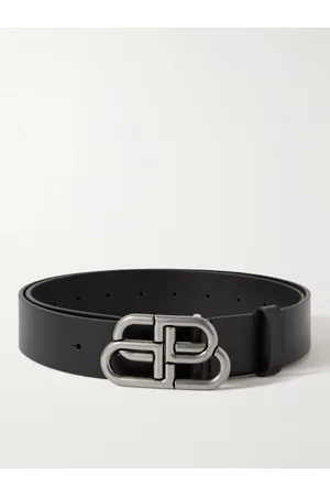 Balenciaga Men Belts - 3.5cm Logo-Embellished Leather Belt