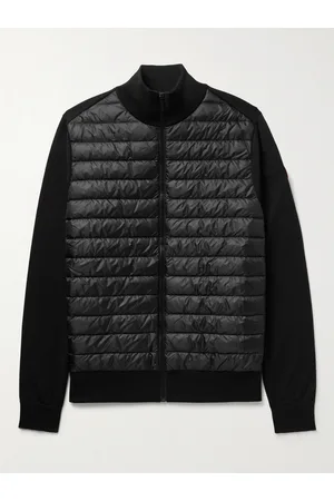 Canada Goose Men Jackets - HyBridge Slim-Fit Quilted Down Nylon and Wool Jacket