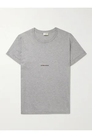 Saint Laurent Slim-Fit Logo-Print Cotton-Jersey T-Shirt