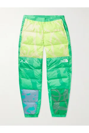 The North Face Men Trousers - XX KAWS 1996 Retro Nuptse Tapered Quilted Nylon-Ripstop and Shell Down Trousers