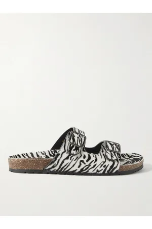 Saint Laurent Men Sandals - Jimmy Zebra-Print Calf Hair Sandals