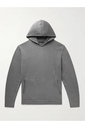 Incotex Men Sweatshirts - Zanone Linen and Cotton-Blend Hoodie