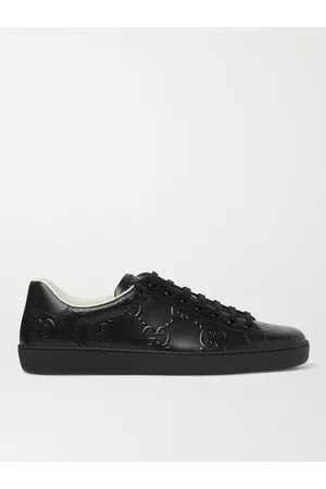 Gucci Men Sneakers - Ace Logo-Embossed Perforated Leather Sneakers