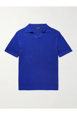 Incotex Slim-Fit Textured-Cotton Polo Shirt