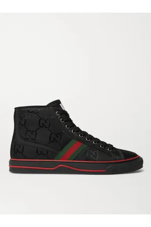 Gucci Men Sneakers - Off the Grid Webbing-Trimmed Monogrammed ECONYL Canvas High-Top Sneakers