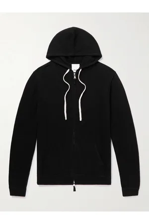Allude Virgin Wool and Cashmere Blend Zip-Up Hoodie