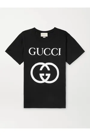 Gucci Men T-shirts - Logo-Print Cotton-Jersey T-Shirt