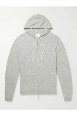 Allude Virgin Wool and Cashmere Blend Zip-Up Hoodie