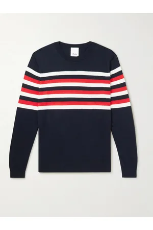 Allude Striped Cotton and Cashmere-Blend Sweater