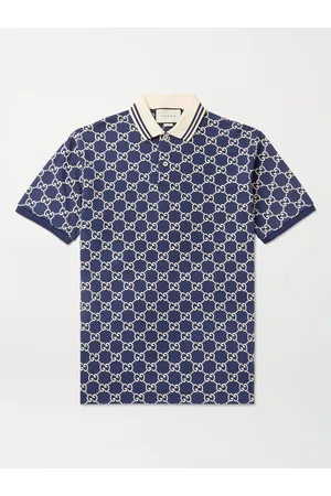 Gucci Logo-Embroidered Cotton-Blend Piqué Polo Shirt