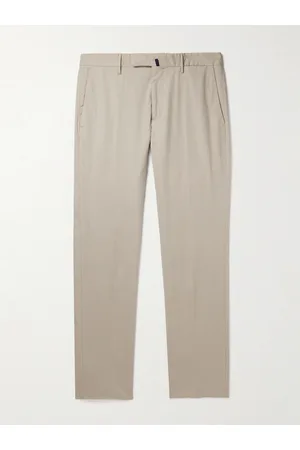 Incotex Slim-Fit Stretch-Cotton Poplin Trousers