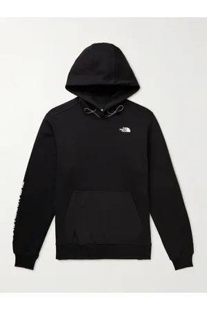 The North Face Logo-Print Shell-Trimmed Cotton-Blend Jersey Hoodie