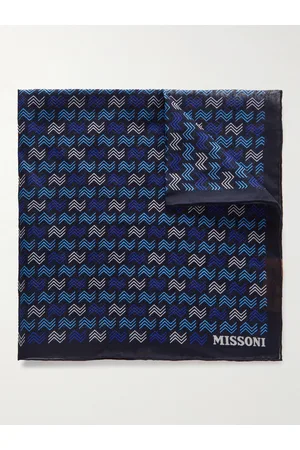 Missoni Men Pocket Squares - Logo-Print Cotton-Voile Bandana