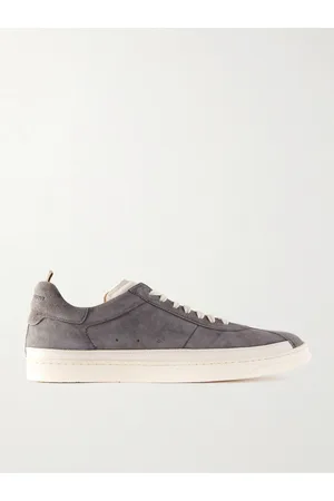 Officine Creative Men Sneakers - Karma Leather-Trimmed Suede Sneakers