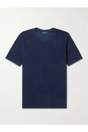 Incotex Men T-shirts - Garment-Dyed Cotton-Terry T-Shirt