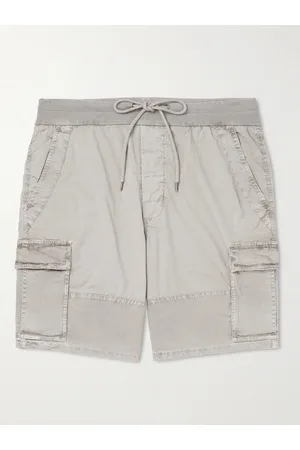 James Perse Men Shorts - Garment-Dyed Cotton-Blend Poplin Cargo Shorts