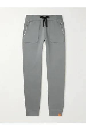 Aspesi Slim-Fit Tapered Garment-Dyed Cotton-Jersey Sweatpants