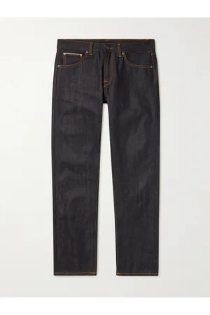 Nudie Jeans Men Straight - Gritty Jackson Straight-Leg Organic Selvage Jeans