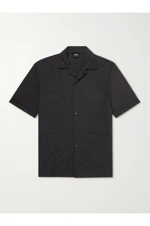 Aspesi Camp-Collar Garment-Dyed Shell Shirt