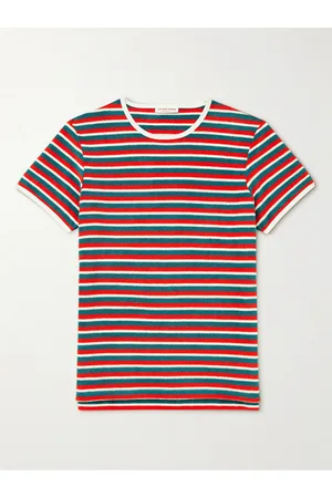 Orlebar Brown Men T-shirts - Sammy Striped Cotton-Terry T-Shirt