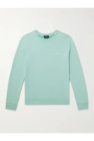 A.P.C. Men Sweatshirts - Logo-Print Cotton-Blend Jersey Sweatshirt