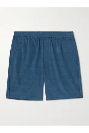 Folk Men Shorts - Assembly Straight-Leg Checked Cotton-Corduroy Shorts