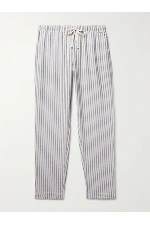Hanro Anteo Striped Linen and Cotton-Blend Pyjama Trousers