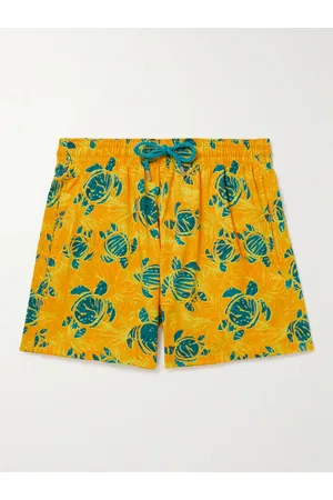Vilebrequin Men Swim Shorts - Moonrise Straight-Leg Mid-Length Printed Swim Shorts