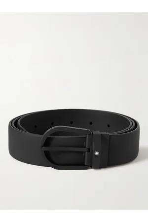 Montblanc 3.5cm Rubberised Leather Belt