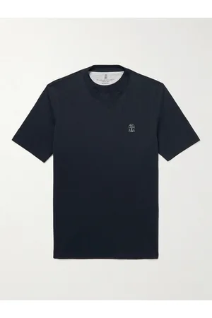 Brunello Cucinelli Logo-Print Cotton-Jersey T-Shirt