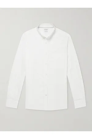 Brunello Cucinelli Men Casual - Button-Down Collar Grain de Poudre Cotton Shirt